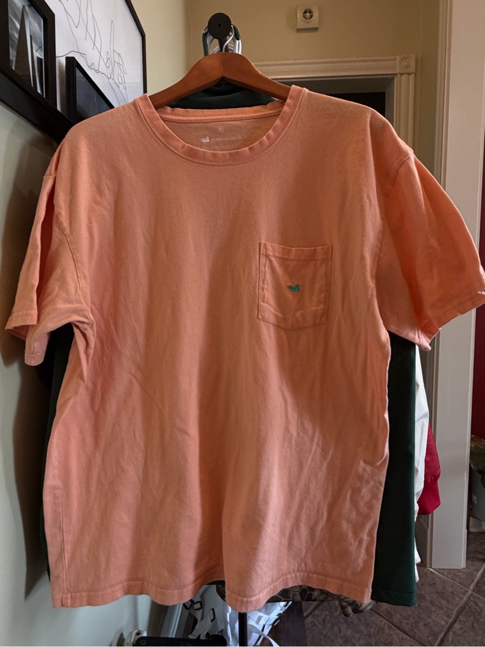 Southern Marsh Coral Pocket Tee XL